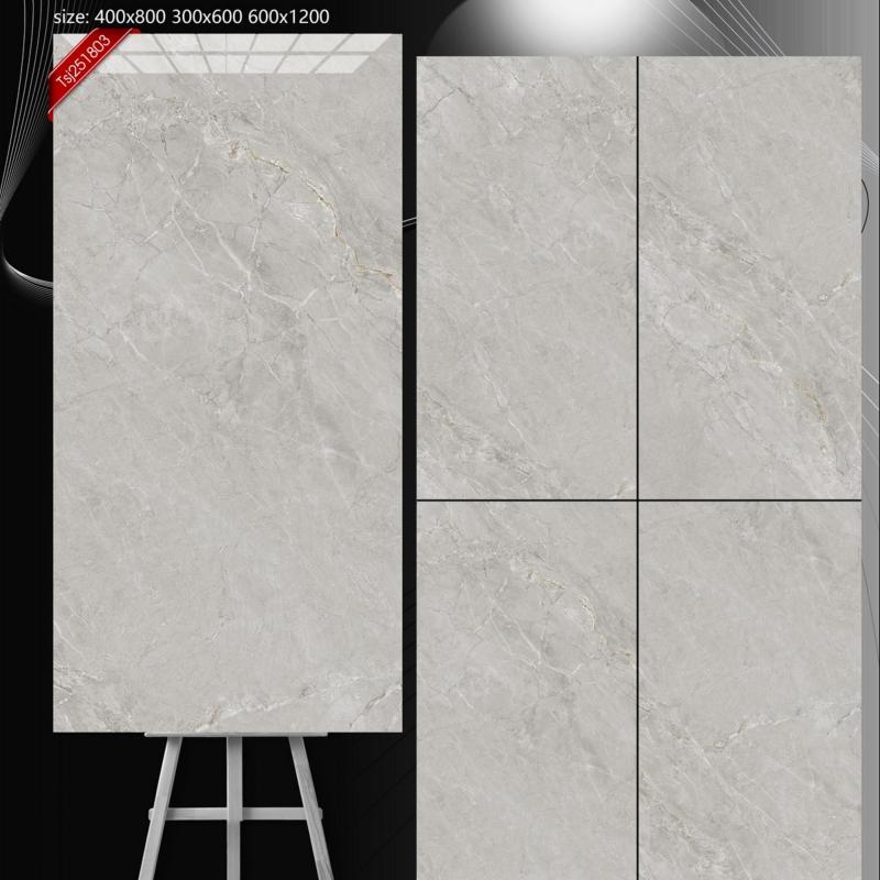 Cheap Simple Style Grey Porcelain Tile