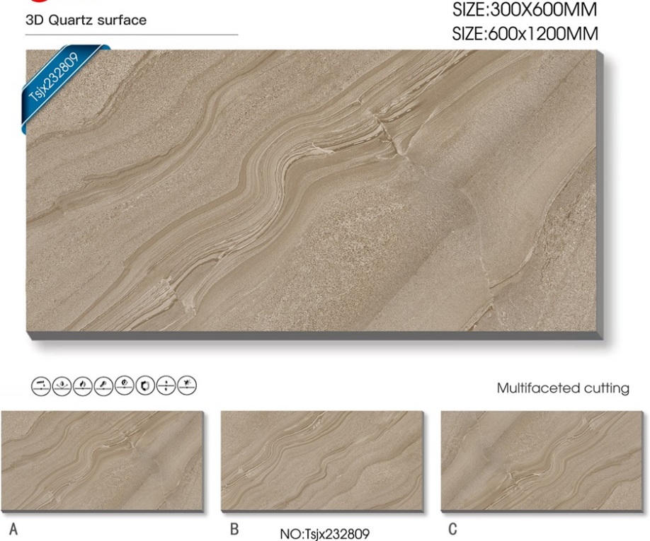3D Quartz Surface Ceramic Tiles suppliers from China