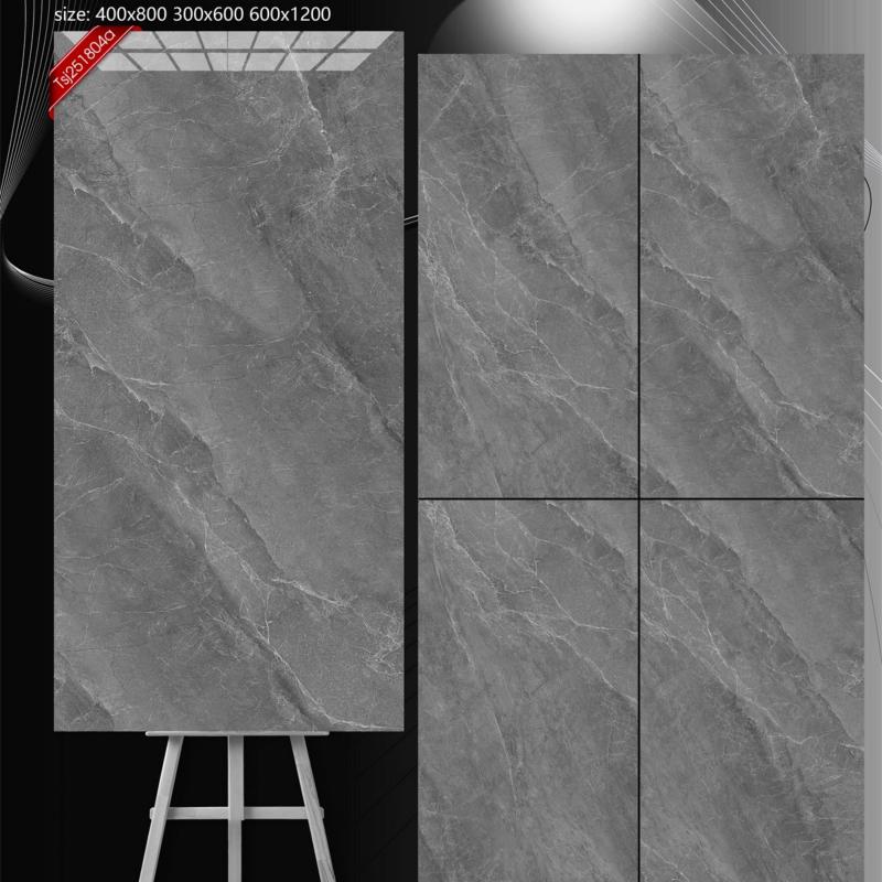 Waterproof Grey Marble Pattern Porcelain Tile
