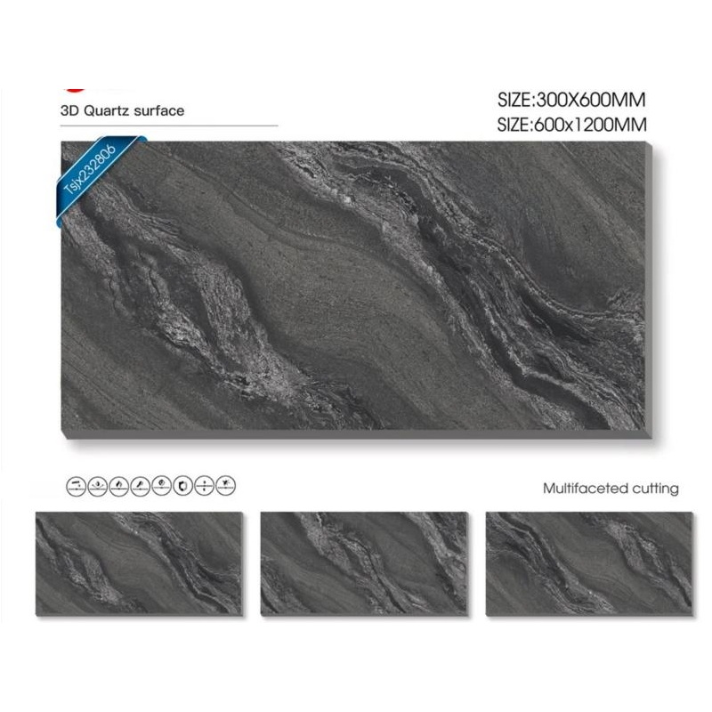 Luxury 3D Quartz Stone Look Tile