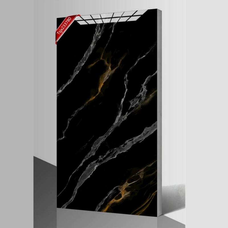 Black Glossy Large Format Ceramic Tile
