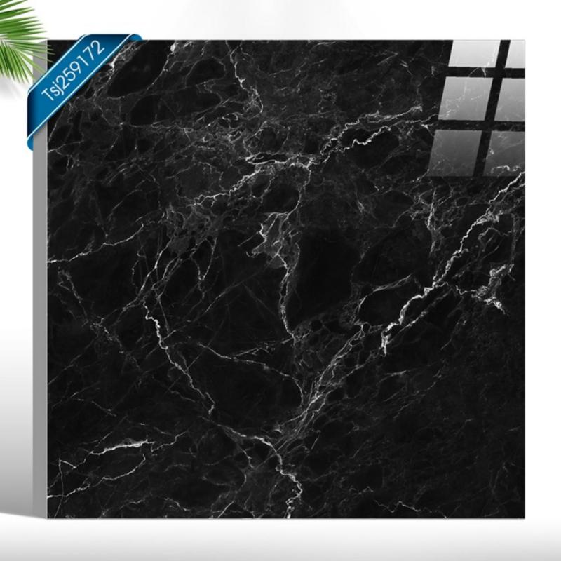 High Gloss Black Stone Texture Tile