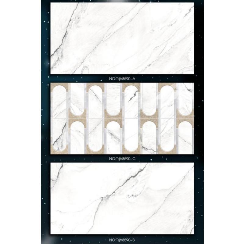 Glossy Marble Style Ceramic Wall Tile
