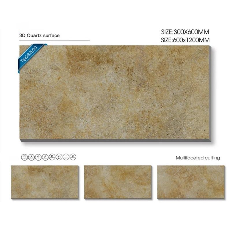Interior Rustic Matte Stone Porcelain Tile