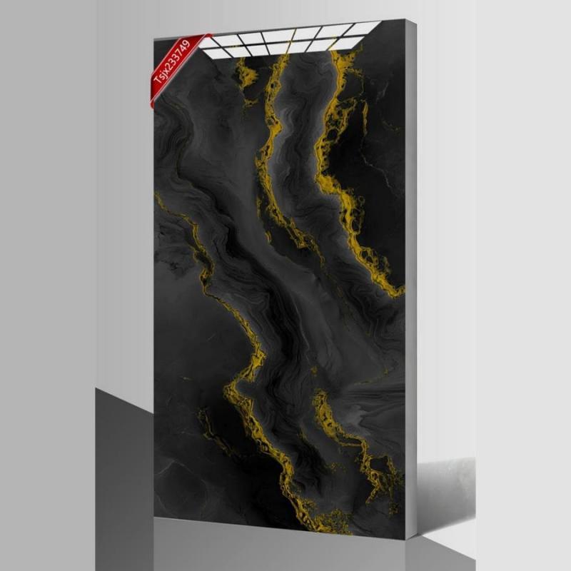 Glossy Gold Vein Ceramic Floor Tile