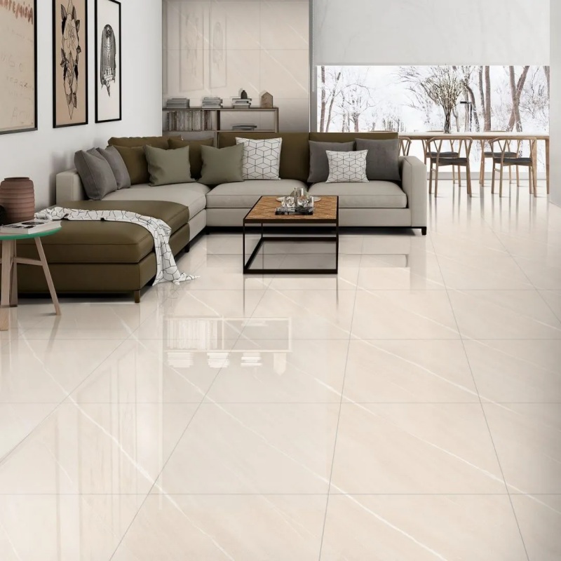 large format marble look floor tile