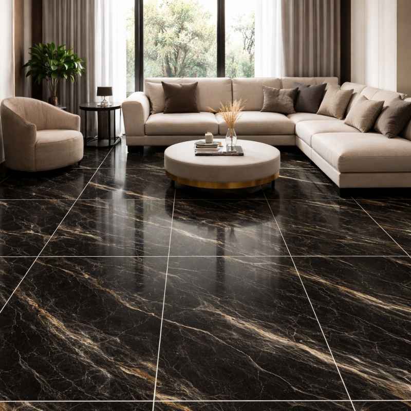 Modern Black Texture Decorative Ceramic Tile