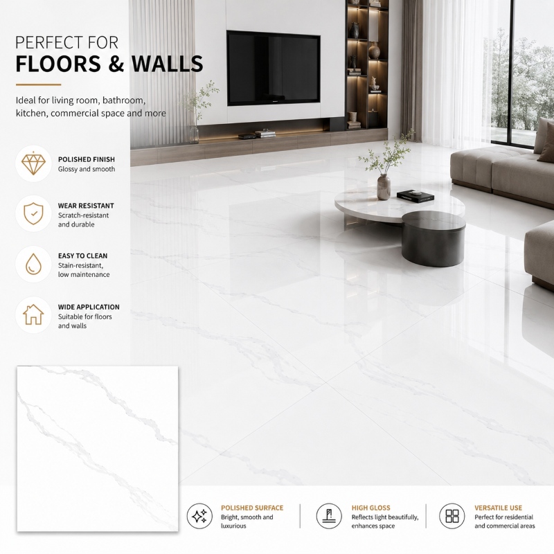 Custom Design White Surface Porcelain Tile Custom Design White Surface Porcelain Tile