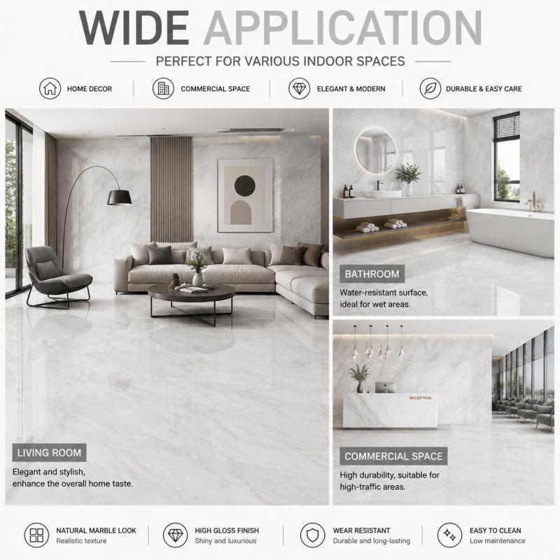 OEM ODM Grey Glossy Surface Tile