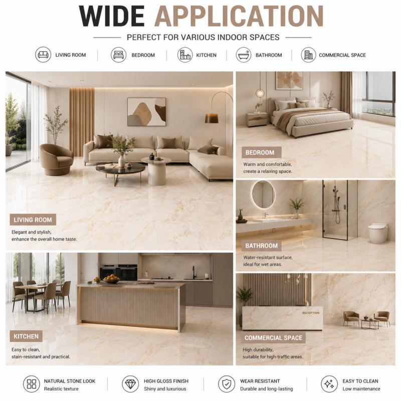Luxury Gloss Finish Indoor Ceramic Tile