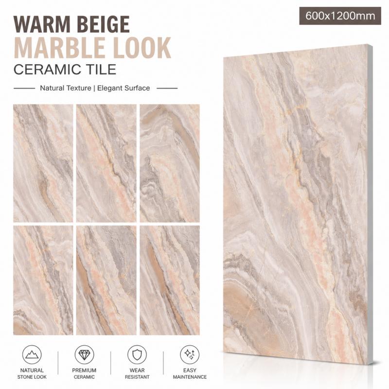 Light Neutral Tone Floor Wall Tile