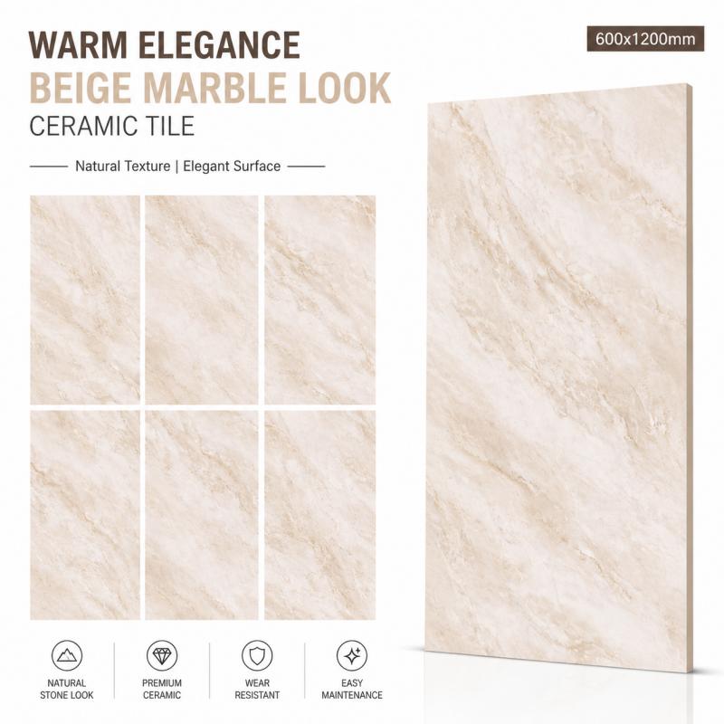 Factory Price Beige Polished Floor Tile