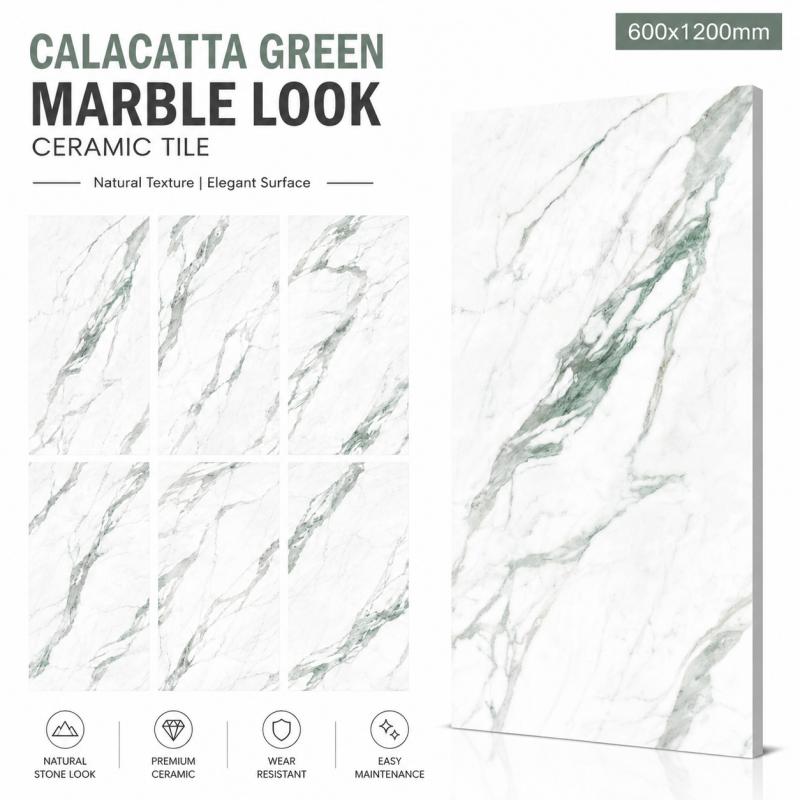 Factory Direct Calacatta Green Ceramic Tile
