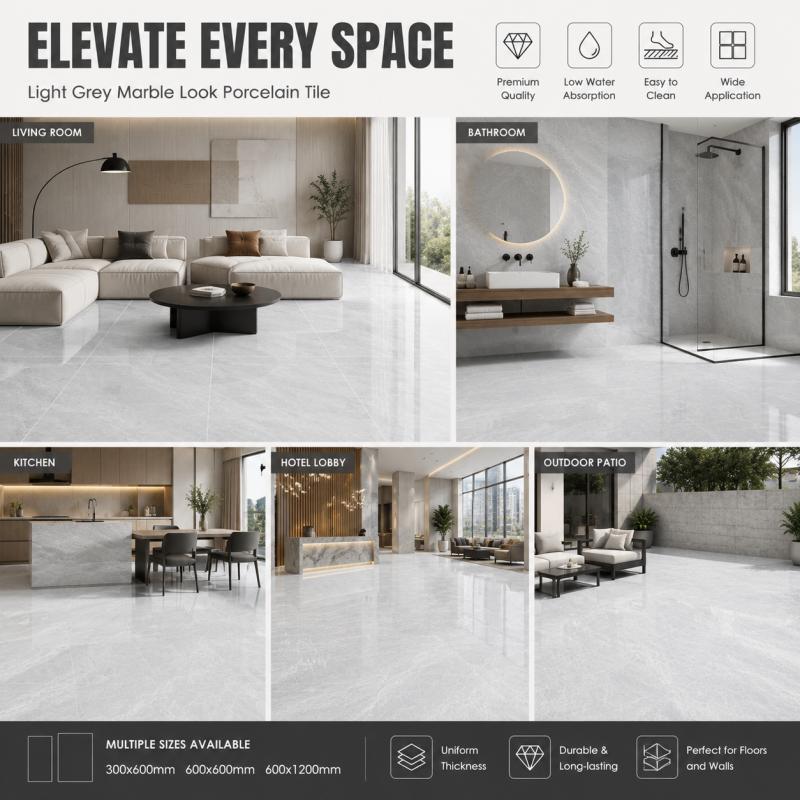 Large Format Grey Porcelain Tile Large Format Grey Porcelain Tile