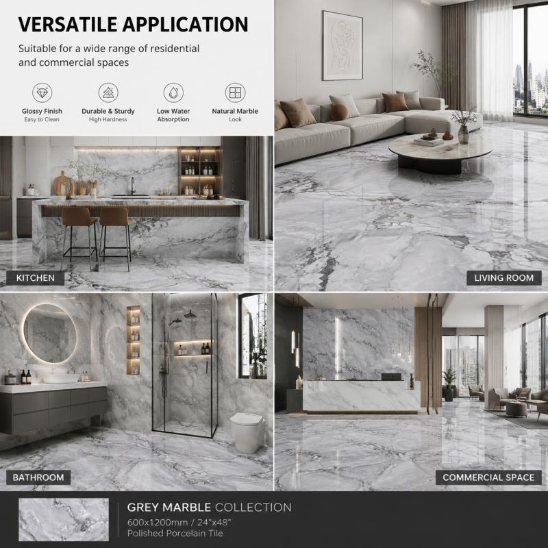 Modern Grey Porcelain Flooring Tile Modern Grey Porcelain Flooring Tile