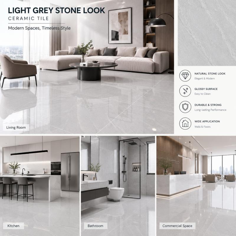 OEM Modern Grey Glazed Surface Tile