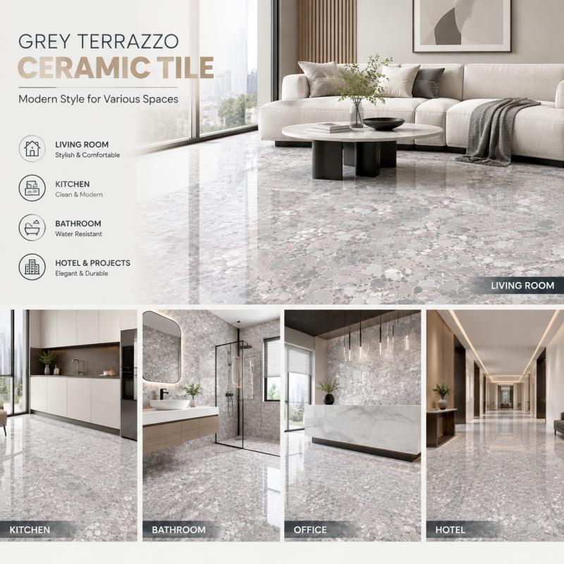 Hotel Lobby Terrazzo Ceramic Tile