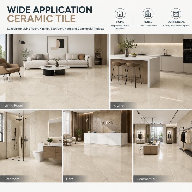 600x1200 Warm Neutral Surface Ceramic Tile